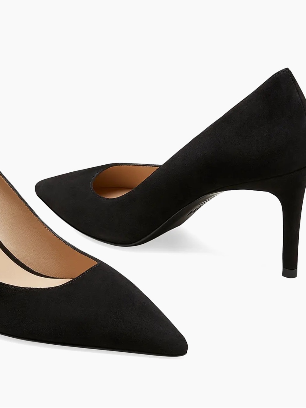 Stuart Weitzman Stuart Power Black Suede 75 mm Pumps